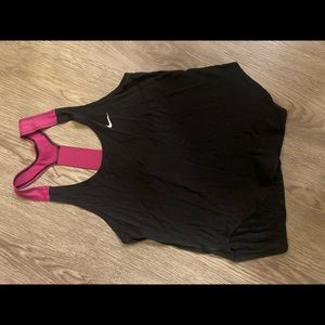 Black and Pink Nike Tank Top